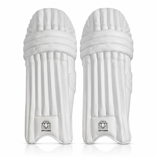 White Epitome Pads (Left Handed Batsman)