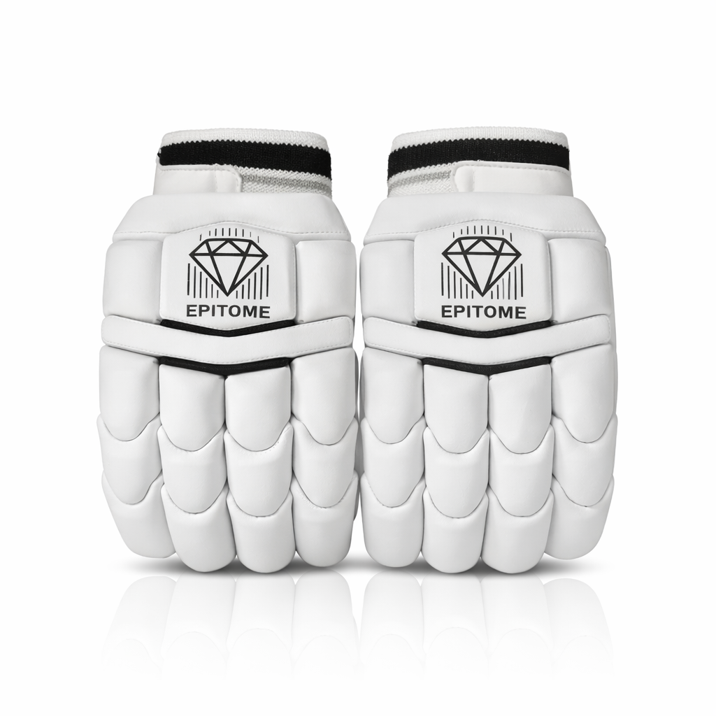 Epitome White Cricket Gloves (Right Handed)