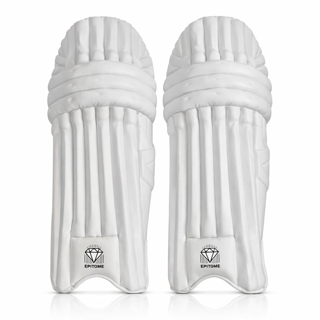 White Epitome Pads (Right Handed Batsman)